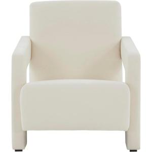 SAFAVIEH Couture Collection Taylor Modern Navy Velvet Upholstered Accent Chair (Fully Assembled)(Ivory)