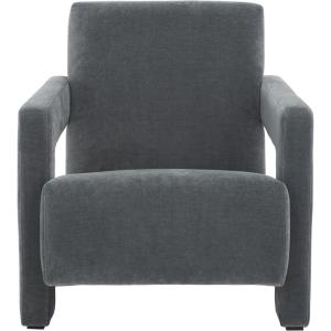 SAFAVIEH Couture Collection Taylor Modern Navy Velvet Upholstered Accent Chair (Fully Assembled)(Navy)