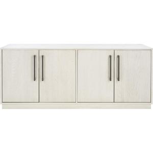 SAFAVIEH Couture Mallory TV Stand for up to 65″ Flatscreen – White Wash, 4 Doors with Interior Storage, Entertainment Media Console Cabinet, Fully Assembled (SFV2120B)(White Washed)
