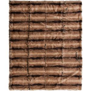 SAFAVIEH Faux Luxe Brick Throw Blanket, 60″x72″, Chocolate(Chocolate)