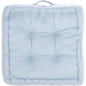 SAFAVIEH Gardenia Glam 18-inch Dark Turquoise Velvet Square Floor Pillow, Hunter Green(Blue)