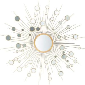 SAFAVIEH Home Ariah Gold Sunburst 41-inch Decorative Accent Mirror