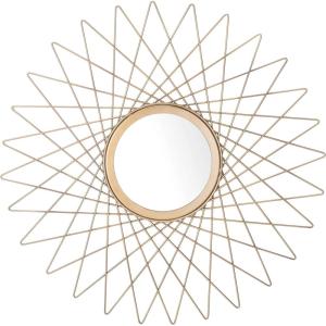 SAFAVIEH Home Bilsons Gold Sunburst Round 23-inch Decorative Accent Mirror