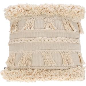 SAFAVIEH Home Collection Loli Beige (16″ x 16″) Pillow(Beige)