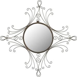 SAFAVIEH Home Collection Maltese Mirror, Antiqued Black