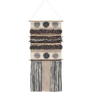 SAFAVIEH Home Collection Sedona Roxzie Boho Tribal Ivory/Grey Wool Woven Tapestry Hanging Wall Art