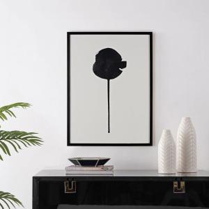 SAFAVIEH Home Collection Shadow of a Dandelion Black/Ivory 18 x 24-inch Modern Minimalist Abstract Framed Wall Art for Bedroom, Living Room, Foyer, Dining Area, Entryway