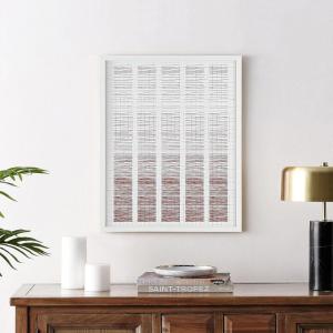 SAFAVIEH Home Collection Vanishing Point Red/Ivory 16 x 20-inch Abstract Framed Wall Art for Bedroom, Living Room, Foyer, Dining Area, Entryway