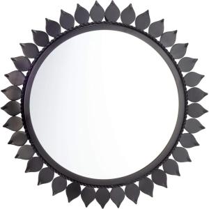 SAFAVIEH Home Nally Matte Black 21-inch Decorative Accent Mirror