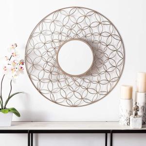 SAFAVIEH Home Trinda Champagne 32-inch Decorative Accent Mirror
