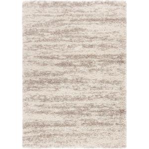 SAFAVIEH Hudson Shag Collection Area Rug – 6′ x 9′, Ivory & Beige, Modern Design, Non-Shedding & Easy Care, 2-inch Thick Ideal for High Traffic Areas in Living Room, Bedroom (SGH206B)(Ivory/Beige)