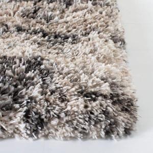 SAFAVIEH Iceland Shag Collection Area Rug – 9′ x 12′, Cream & Grey, Modern Design, Easy Care, 2.5-inch Thick Ideal for High Traffic Areas in Living Room, Bedroom (ISG519A)(Cream/Grey)