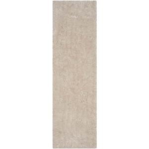 SAFAVIEH Luxe Shag Collection Area Rug – 5′ x 8′, Ivory, Handmade Glam, 3.2-inch Thick Ideal for High Traffic Areas in Living Room, Bedroom (SGX160A)(Bone)