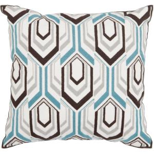 SAFAVIEH Pillows Collection Indie Decorative Pillow, 18-Inch, Brown and Grey, Set of 2