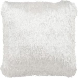 SAFAVIEH Soleil Indoor/Outdoor Shag Throw Pillow, 22″x22″, Champagne(Pearl)