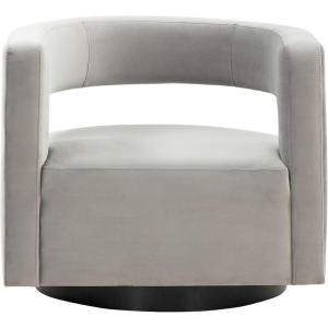 Safavieh Couture Edgar Velvet Swivel Chair(Light Grey)