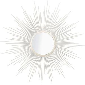 Safavieh Home Collection Alves 30-inch Champagne Sunburst Round Mirror