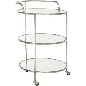 Safavieh Home Collection Dulcinea Silver Bar Cart(Silver / Mirror)