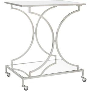 Safavieh Home Collection Ignatius Silver Bar Cart(Silver / Mirror)