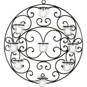 Safavieh Wall Art Collection Flourished Circle Candle Holder Wall Sconce