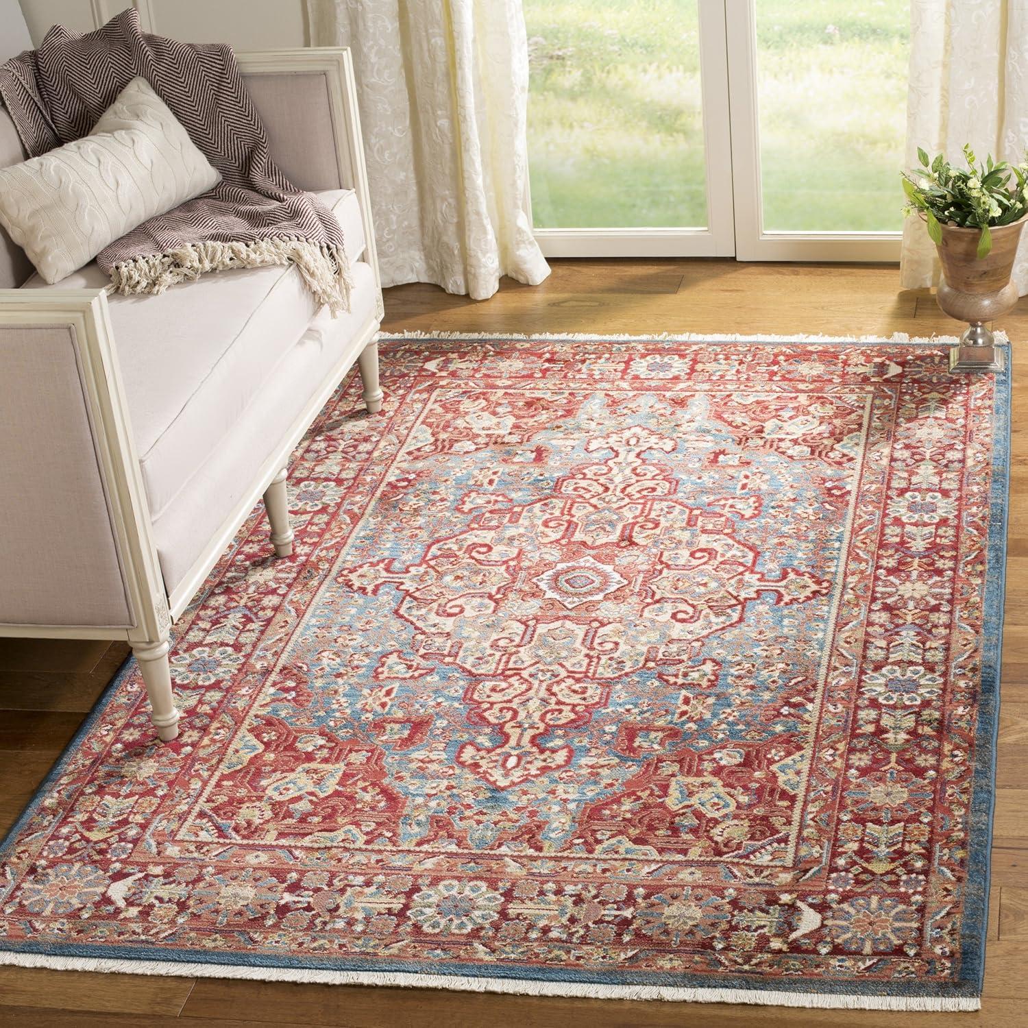 image:imageSAFAVIEH Area Rug 8x10 Kashan Collection Large Blue amp Red Traditional Oriental Design NonShedding amp Easy Cleaning Ideal for Living Room Bedroom Office Dining Space KSN305ABlueRed