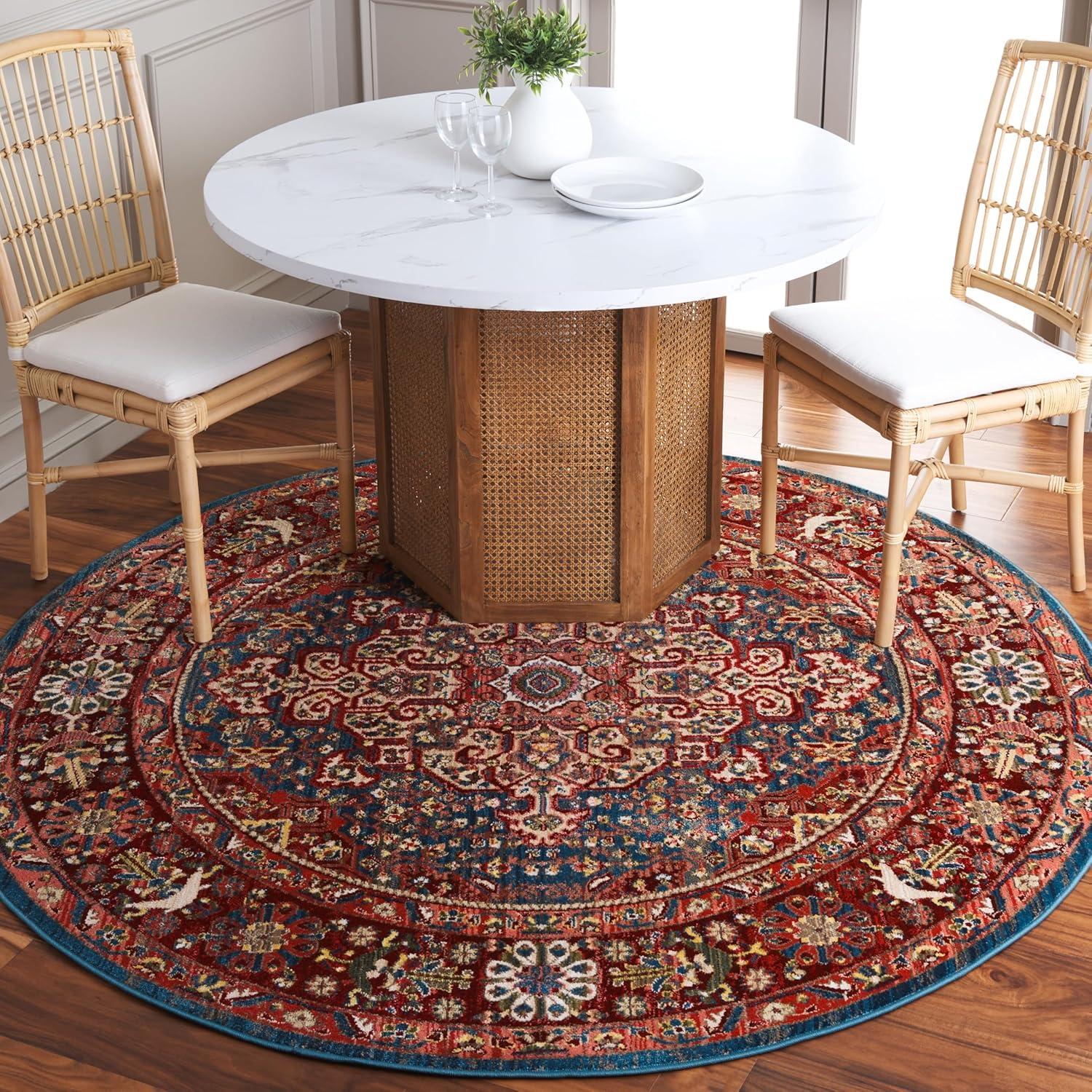 image:imageSAFAVIEH Area Rug 8x10 Kashan Collection Large Blue amp Red Traditional Oriental Design NonShedding amp Easy Cleaning Ideal for Living Room Bedroom Office Dining Space KSN305ABlueRed