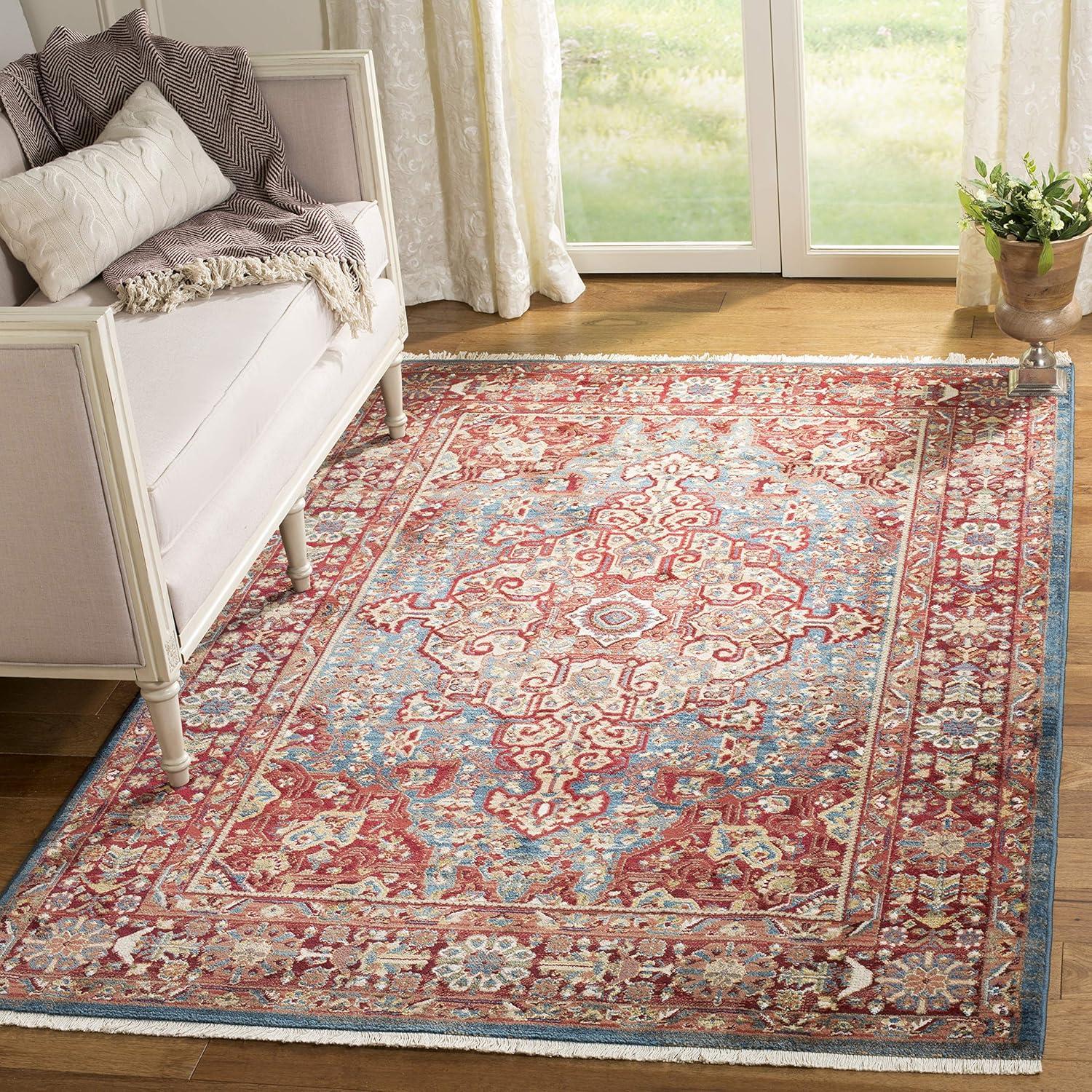 image:imageSAFAVIEH Area Rug 8x10 Kashan Collection Large Blue amp Red Traditional Oriental Design NonShedding amp Easy Cleaning Ideal for Living Room Bedroom Office Dining Space KSN305ABlueRed