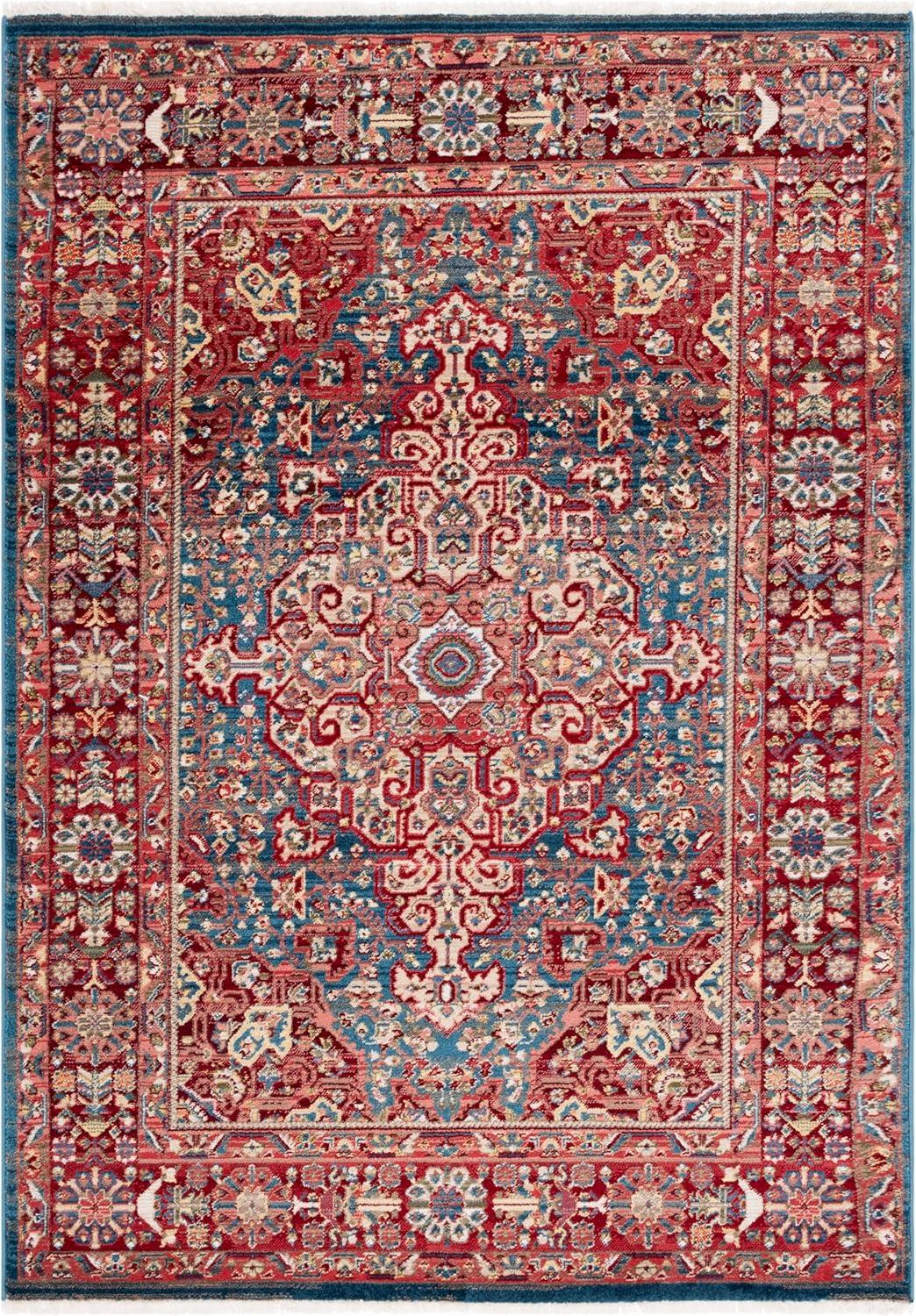 image:imageSAFAVIEH Area Rug 8x10 Kashan Collection Large Blue amp Red Traditional Oriental Design NonShedding amp Easy Cleaning Ideal for Living Room Bedroom Office Dining Space KSN305ABlueRed