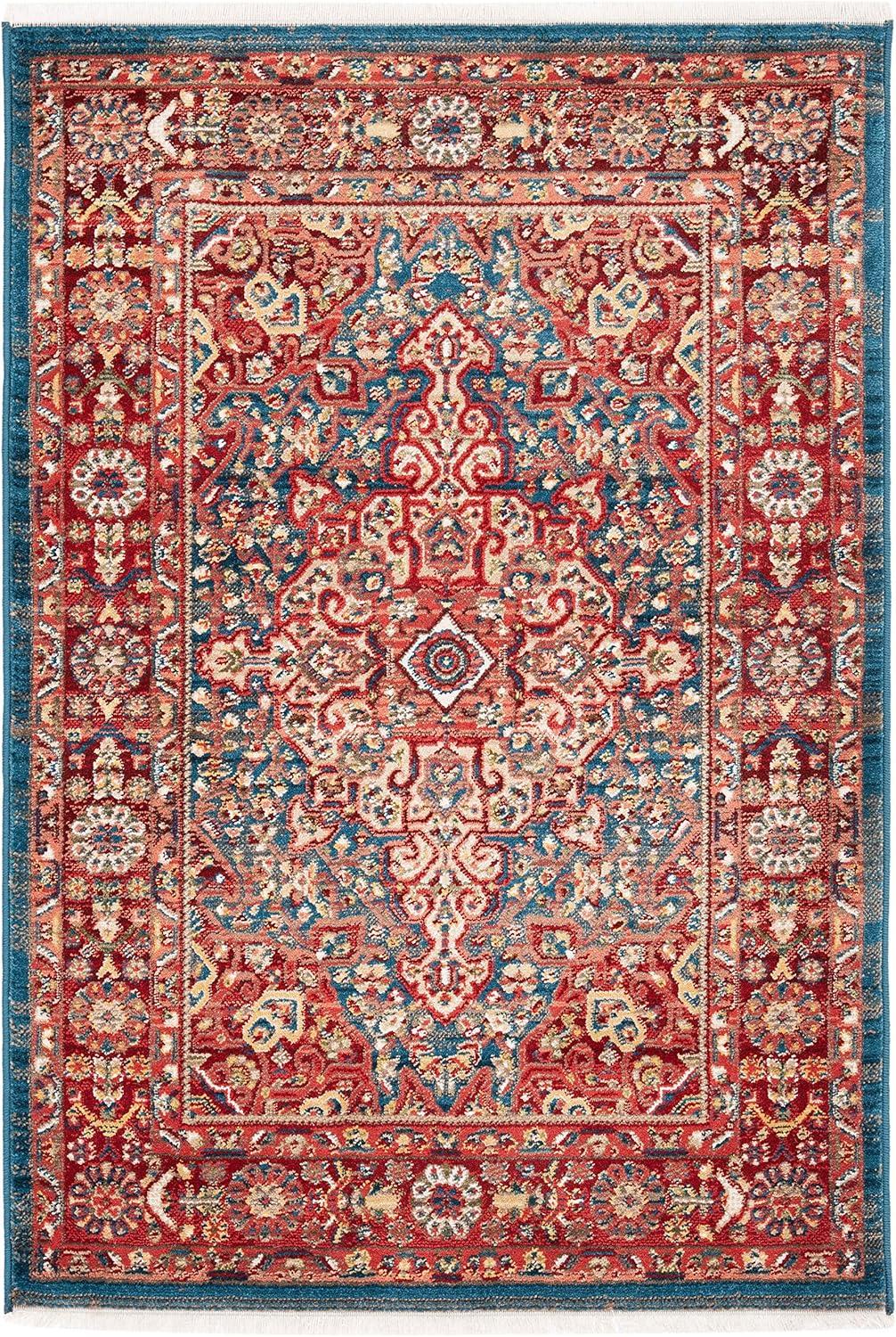 image:imageSAFAVIEH Area Rug 8x10 Kashan Collection Large Blue amp Red Traditional Oriental Design NonShedding amp Easy Cleaning Ideal for Living Room Bedroom Office Dining Space KSN305ABlueRed