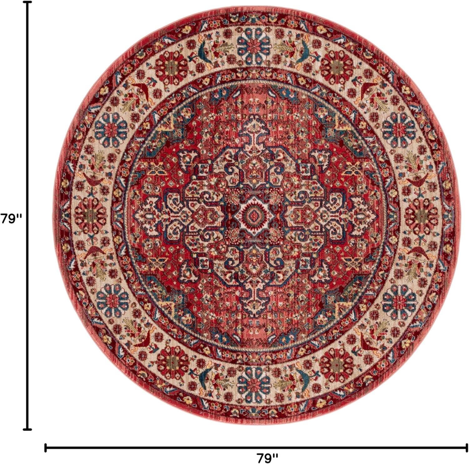 image:imageSAFAVIEH Area Rug 8x10 Kashan Collection Large Blue amp Red Traditional Oriental Design NonShedding amp Easy Cleaning Ideal for Living Room Bedroom Office Dining Space KSN305ARedIvory