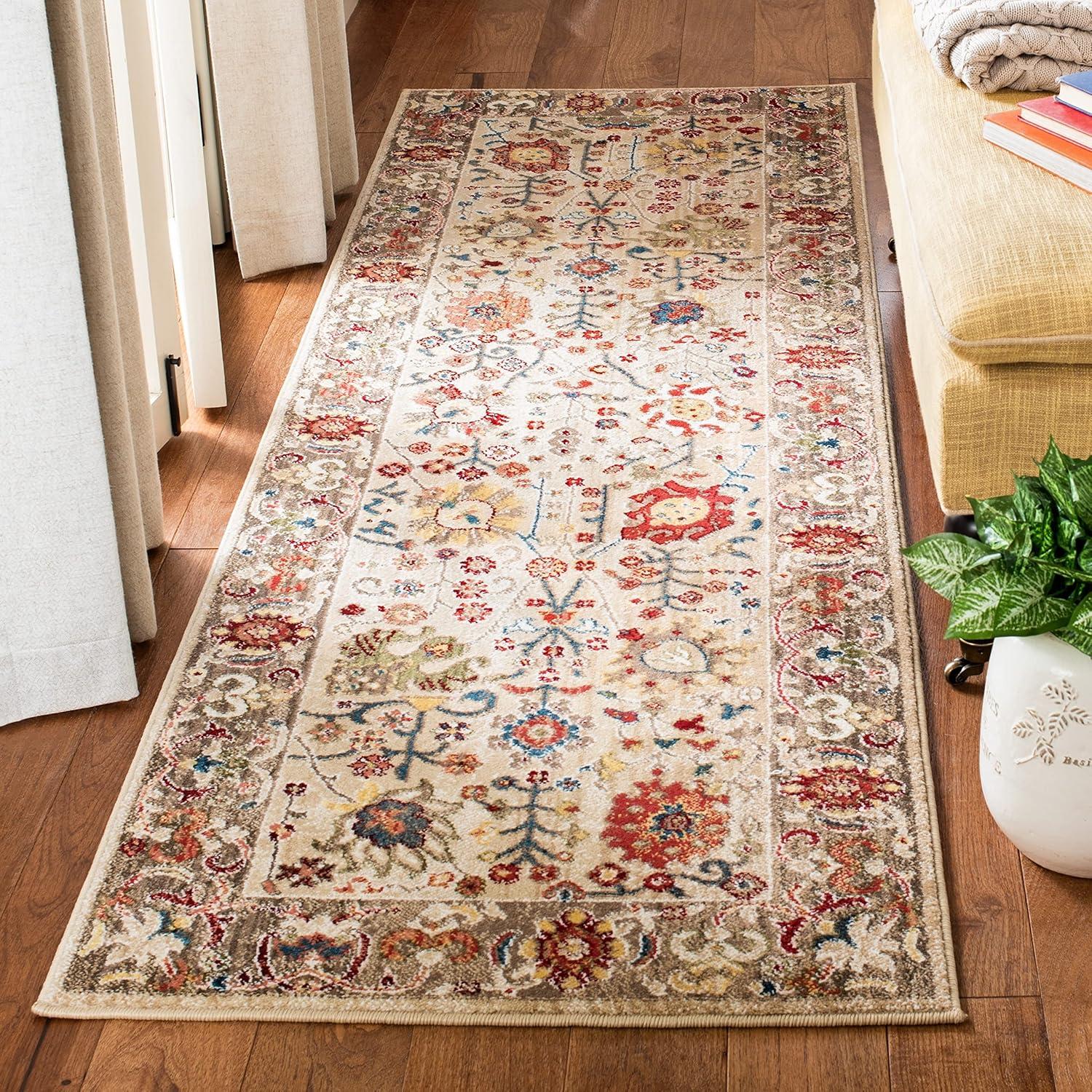 image:imageSAFAVIEH Area Rug 8x10 Kashan Collection Large Blue amp Red Traditional Oriental Design NonShedding amp Easy Cleaning Ideal for Living Room Bedroom Office Dining Space KSN305ARedIvory