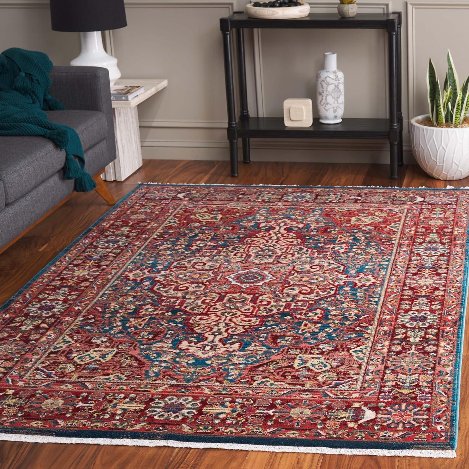 image:imageSAFAVIEH Area Rug 8x10 Kashan Collection Large Blue amp Red Traditional Oriental Design NonShedding amp Easy Cleaning Ideal for Living Room Bedroom Office Dining Space KSN305ABlueRed