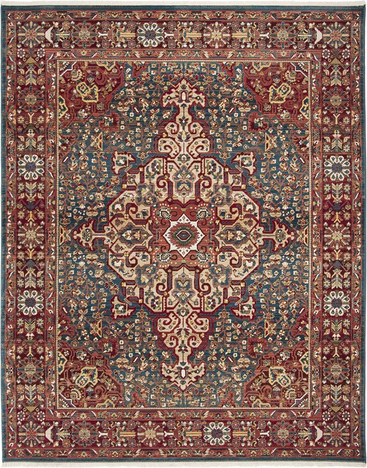 image:imageSAFAVIEH Area Rug 8x10 Kashan Collection Large Blue amp Red Traditional Oriental Design NonShedding amp Easy Cleaning Ideal for Living Room Bedroom Office Dining Space KSN305ABlueRed