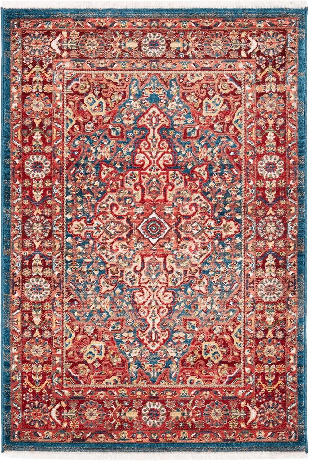 image:imageSAFAVIEH Area Rug 8x10 Kashan Collection Large Blue amp Red Traditional Oriental Design NonShedding amp Easy Cleaning Ideal for Living Room Bedroom Office Dining Space KSN305ABlueRed