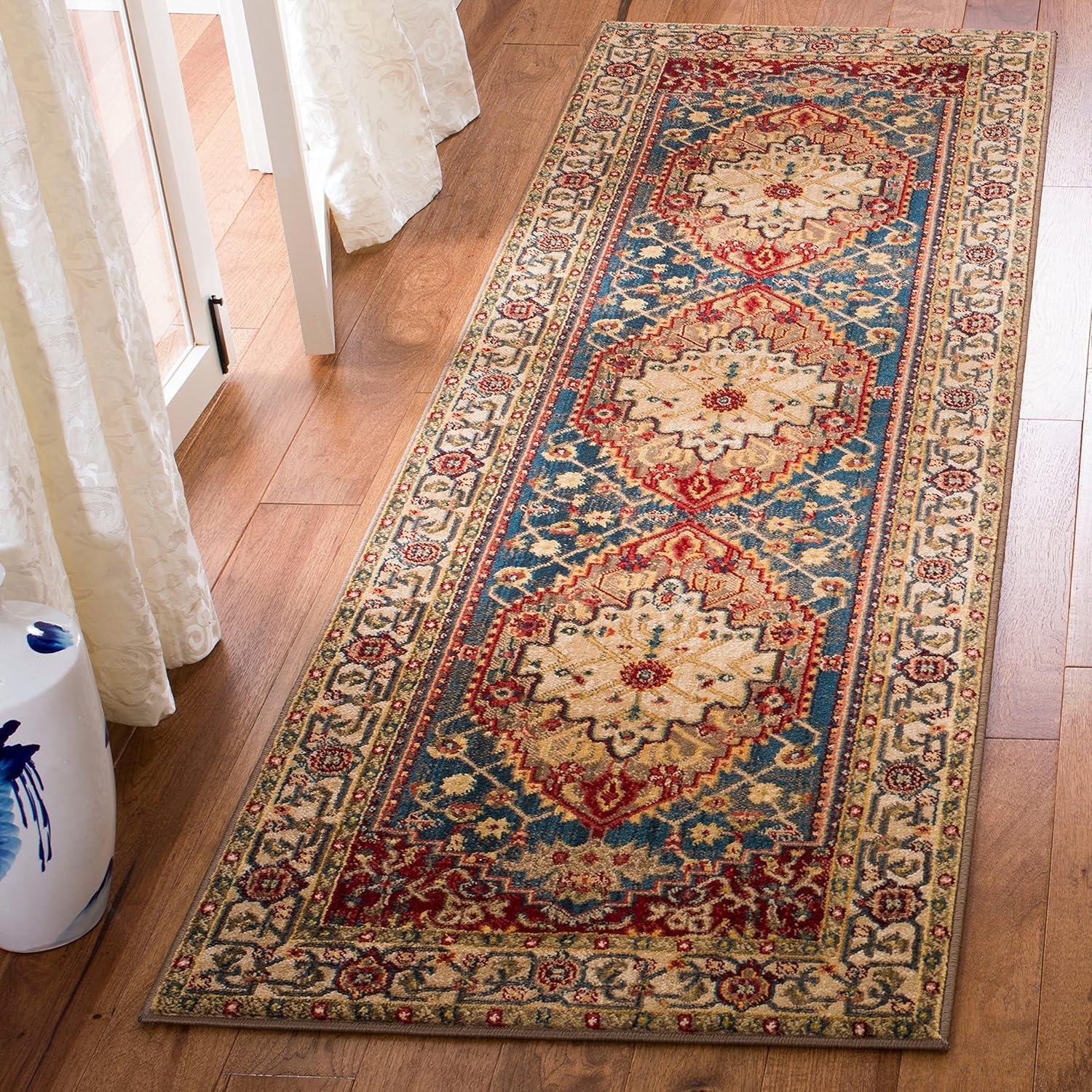 image:imageSAFAVIEH Area Rug 8x10 Kashan Collection Large Ivory amp Blue Traditional Oriental Design NonShedding amp Easy Cleaning Ideal for Living Room Bedroom Office Dining Space KSN306AIvoryBlue