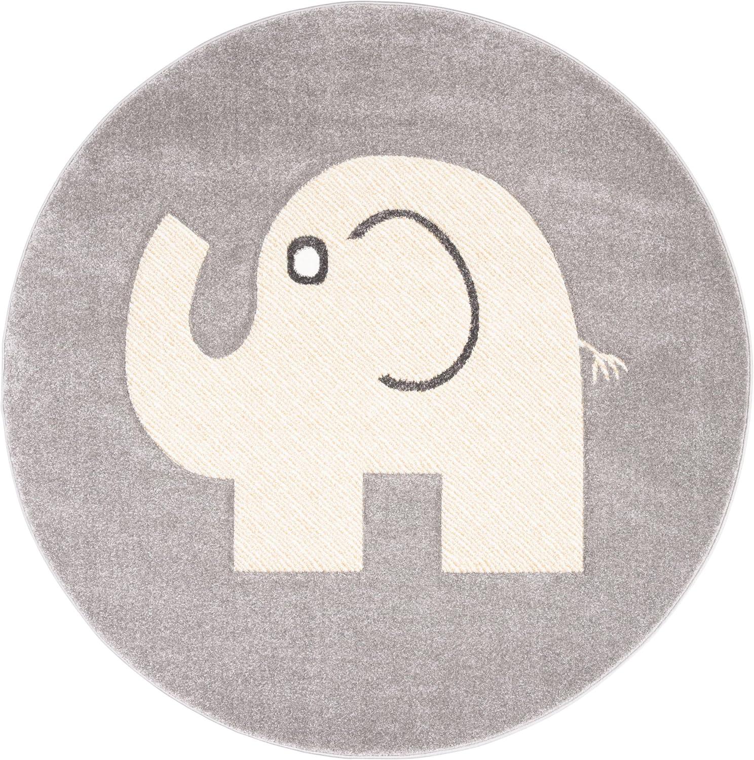 image:imageSAFAVIEH Carousel Kids Collection Accent Rug 33 x 53 Grey amp Ivory Elephant NonShedding amp Easy Care Ideal for High Traffic Areas for Boys amp Girls in Playroom Nursery Bedroom CRK165BGreyIvory