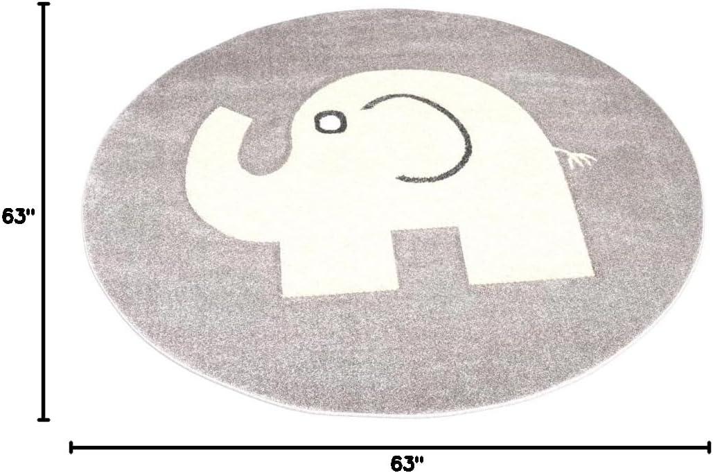 image:imageSAFAVIEH Carousel Kids Collection Accent Rug 33 x 53 Grey amp Ivory Elephant NonShedding amp Easy Care Ideal for High Traffic Areas for Boys amp Girls in Playroom Nursery Bedroom CRK165BGreyIvory