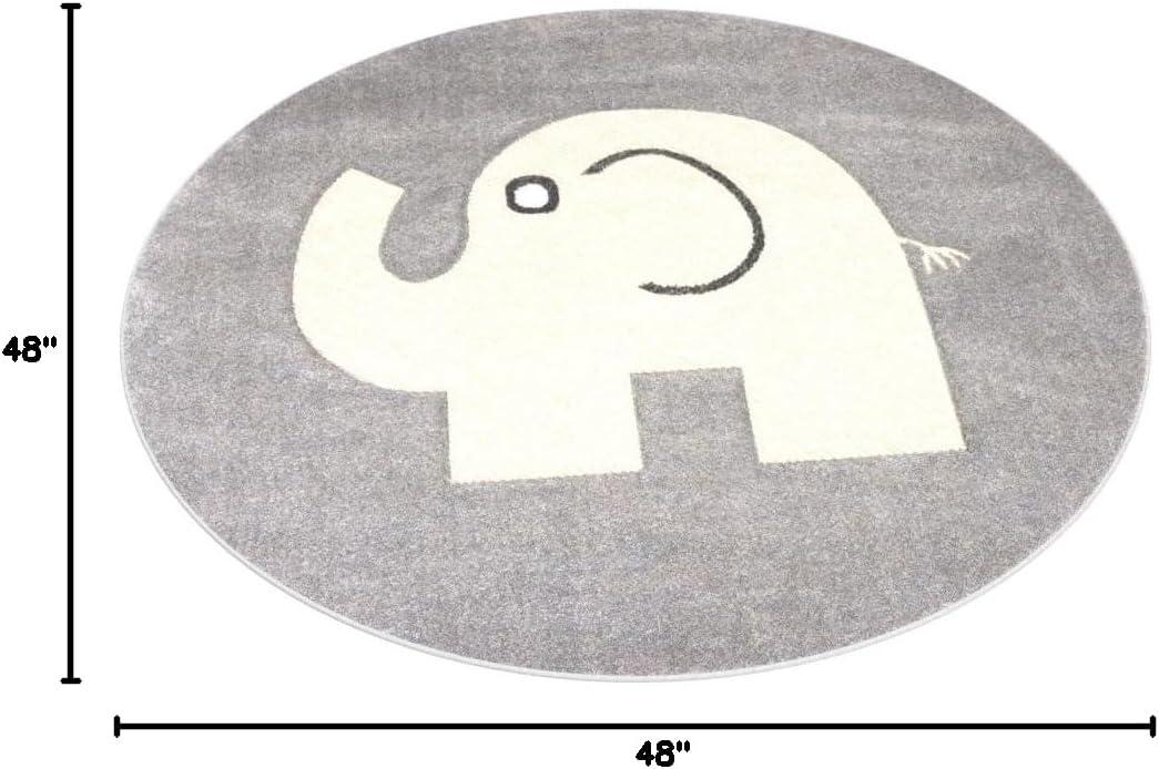image:imageSAFAVIEH Carousel Kids Collection Accent Rug 33 x 53 Grey amp Ivory Elephant NonShedding amp Easy Care Ideal for High Traffic Areas for Boys amp Girls in Playroom Nursery Bedroom CRK165BGreyIvory