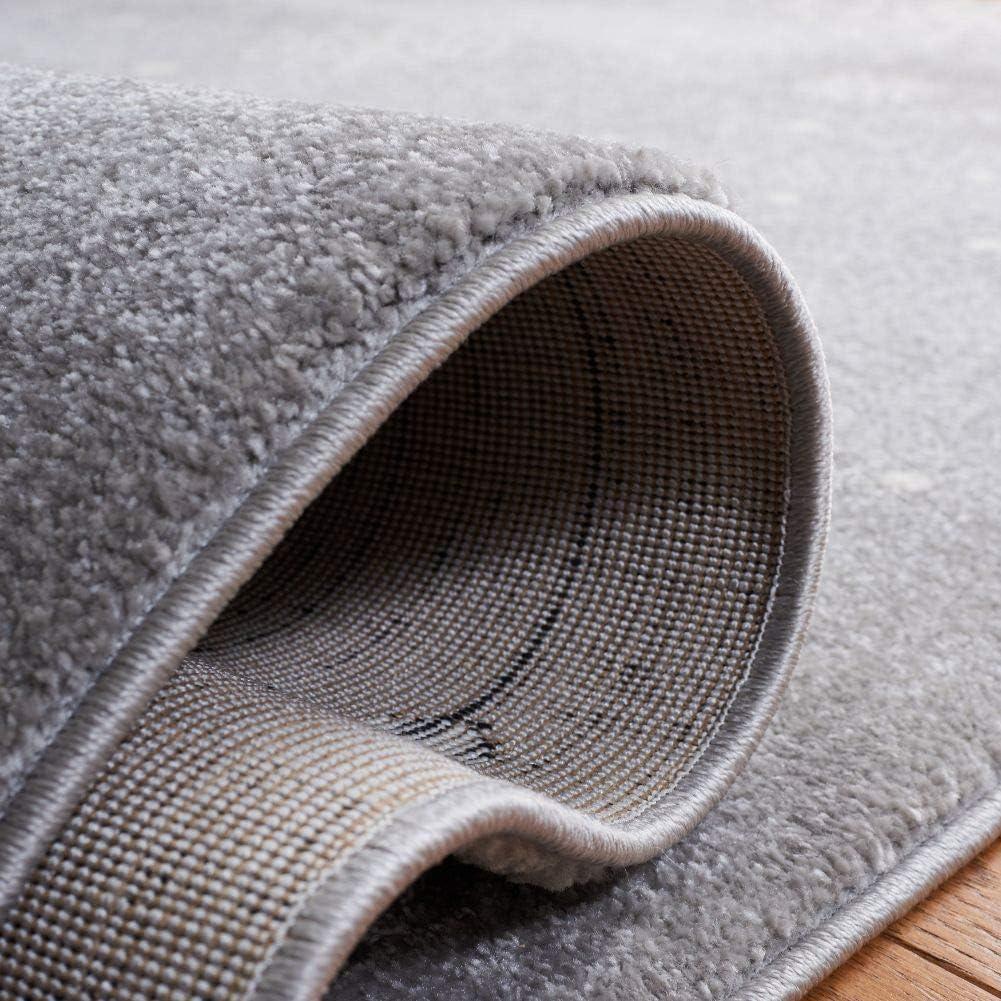 image:imageSAFAVIEH Carousel Kids Collection Accent Rug 4 x 6 Light Grey amp Black NonShedding amp Easy Care Ideal for High Traffic Areas for Boys amp Girls in Playroom Nursery Bedroom CRK132FLight GreyBlack
