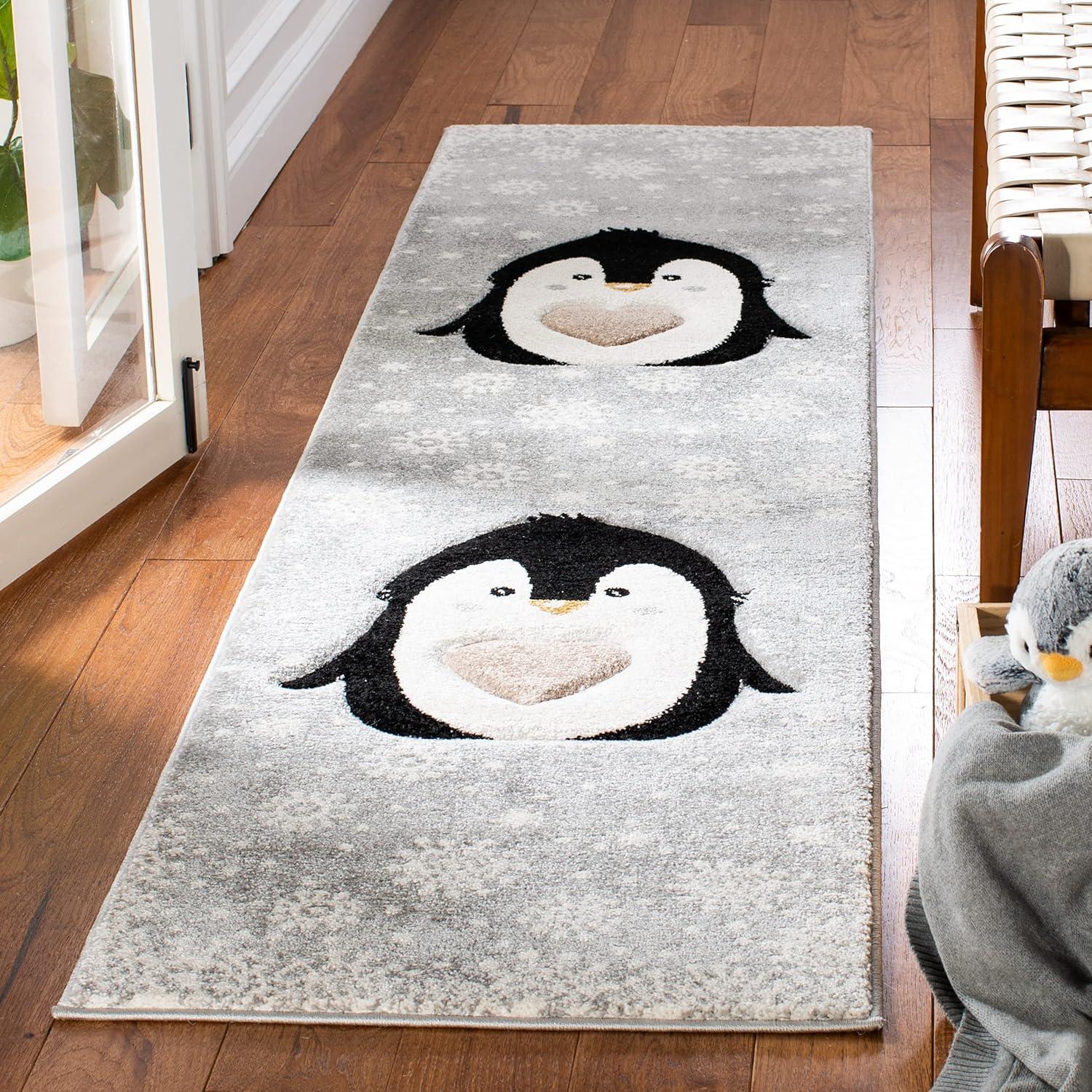 image:imageSAFAVIEH Carousel Kids Collection Accent Rug 4 x 6 Light Grey amp Black NonShedding amp Easy Care Ideal for High Traffic Areas for Boys amp Girls in Playroom Nursery Bedroom CRK132FLight GreyBlack