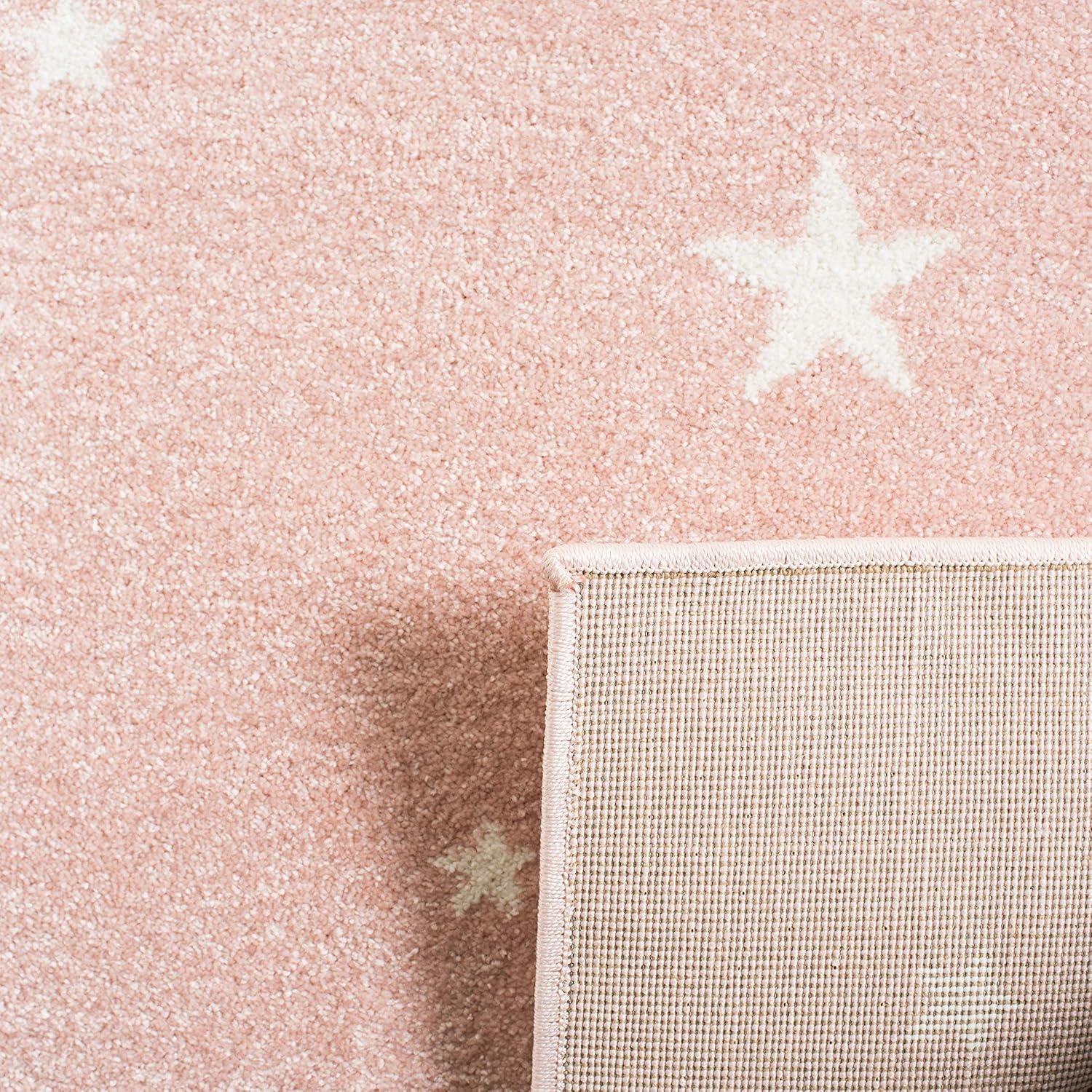 image:imageSAFAVIEH Carousel Kids Collection Accent Rug 4 x 6 Pink amp Ivory Doe Design NonShedding amp Easy Care Ideal for High Traffic Areas for Boys amp Girls in Playroom Nursery Bedroom CRK191PPinkIvory