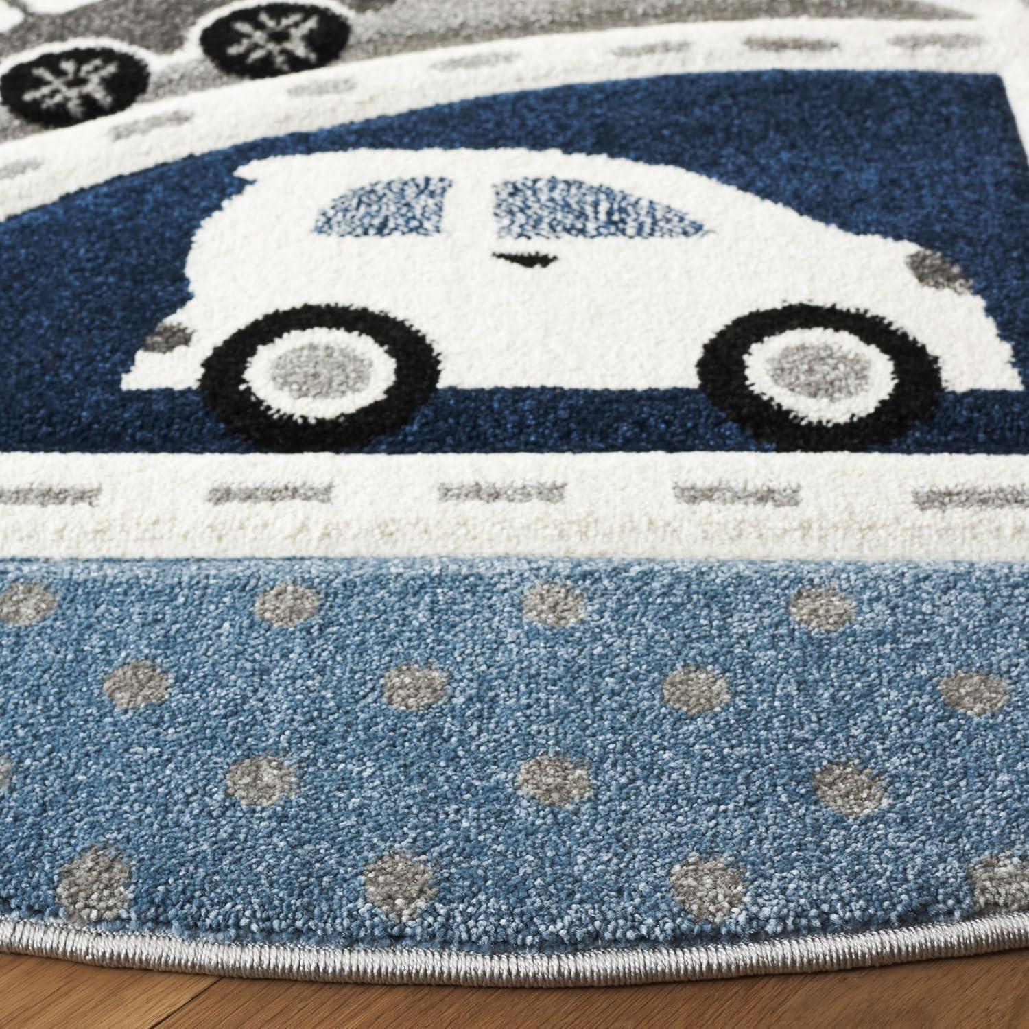 image:imageSAFAVIEH Carousel Kids Collection Area Rug 67 x 9 Grey amp Light Blue NonShedding amp Easy Care Ideal for High Traffic Areas for Boys amp Girls in Playroom Nursery Bedroom CRK193FGreyBlue