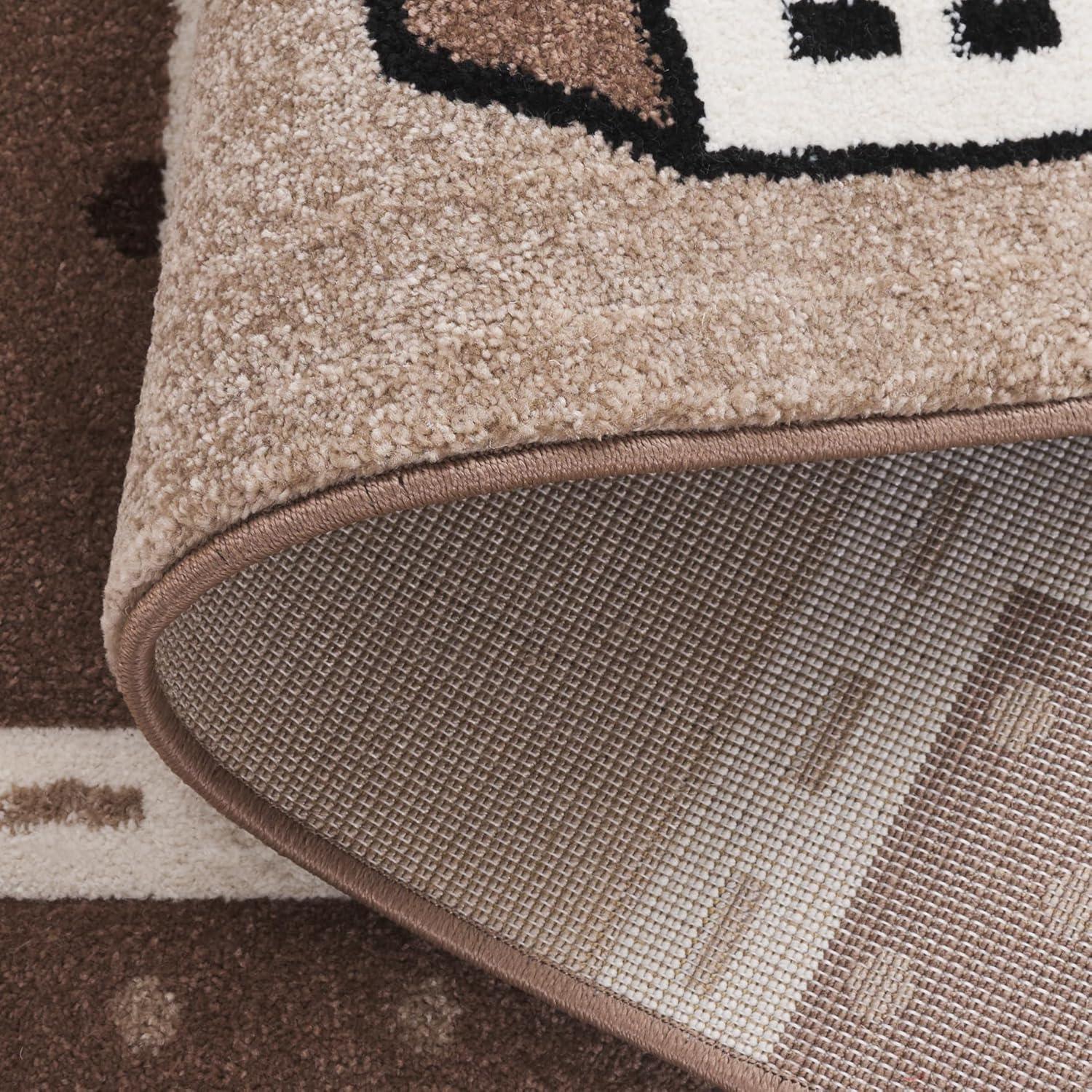 image:imageSAFAVIEH Carousel Kids Collection Area Rug 67 x 9 Grey amp Light Blue NonShedding amp Easy Care Ideal for High Traffic Areas for Boys amp Girls in Playroom Nursery Bedroom CRK193FBrownBeige