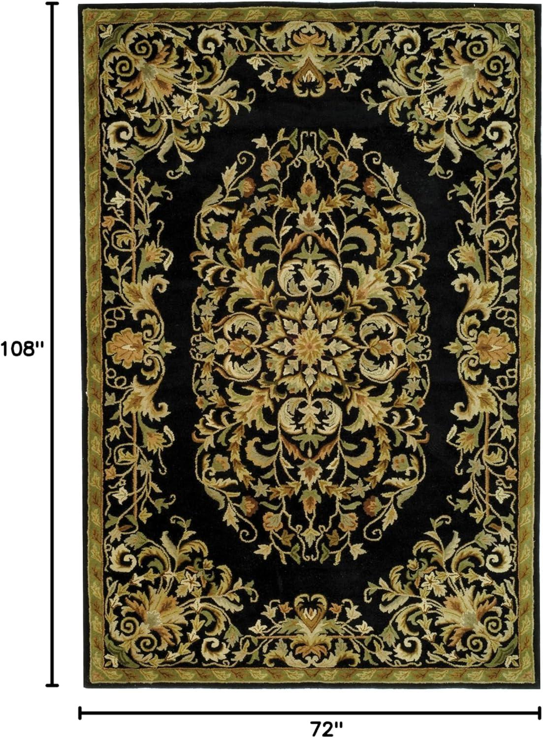 image:imageSAFAVIEH Heritage Collection Area Rug 5 x 8 Beige amp Green Handmade Traditional Oriental Wool Ideal for High Traffic Areas in Living Room Bedroom HG640ABlack