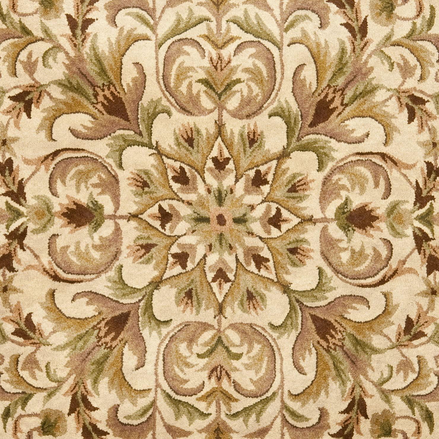 image:imageSAFAVIEH Heritage Collection Area Rug 5 x 8 Beige amp Green Handmade Traditional Oriental Wool Ideal for High Traffic Areas in Living Room Bedroom HG640ABeigeGreen