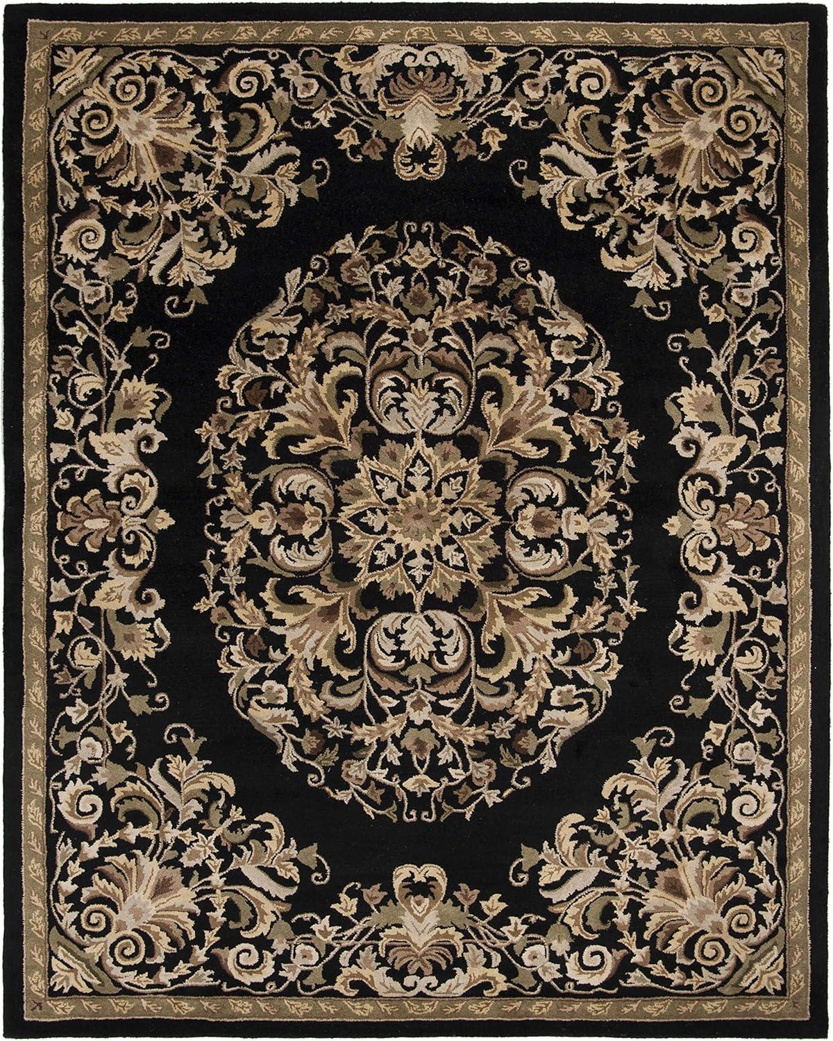 image:imageSAFAVIEH Heritage Collection Area Rug 5 x 8 Beige amp Green Handmade Traditional Oriental Wool Ideal for High Traffic Areas in Living Room Bedroom HG640ABlack