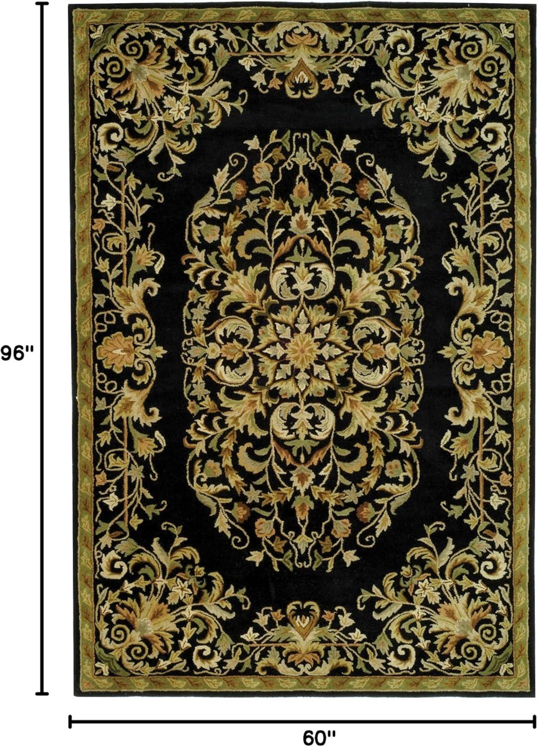 image:imageSAFAVIEH Heritage Collection Area Rug 5 x 8 Beige amp Green Handmade Traditional Oriental Wool Ideal for High Traffic Areas in Living Room Bedroom HG640ABlack