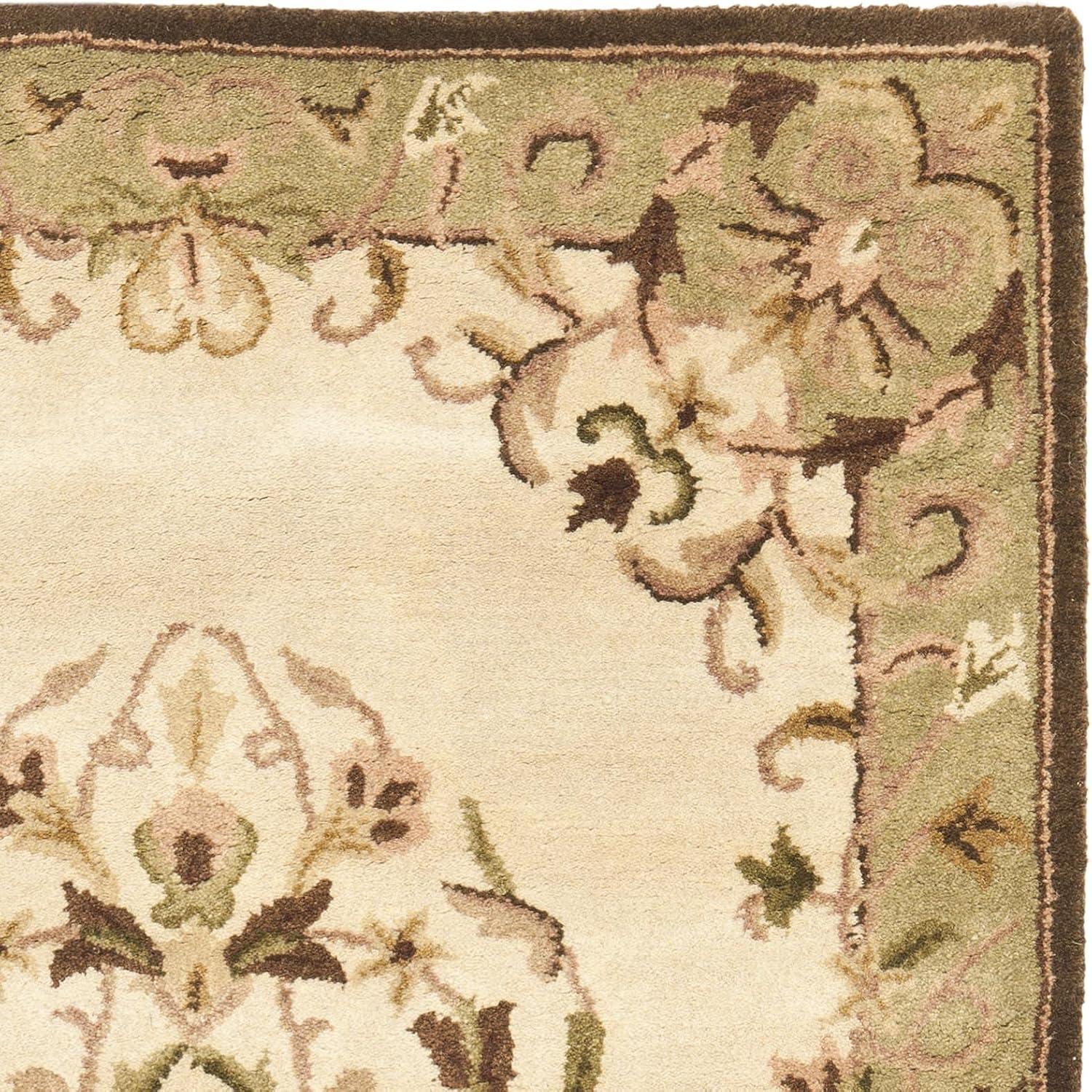 image:imageSAFAVIEH Heritage Collection Area Rug 5 x 8 Beige amp Green Handmade Traditional Oriental Wool Ideal for High Traffic Areas in Living Room Bedroom HG640ABeigeGreen
