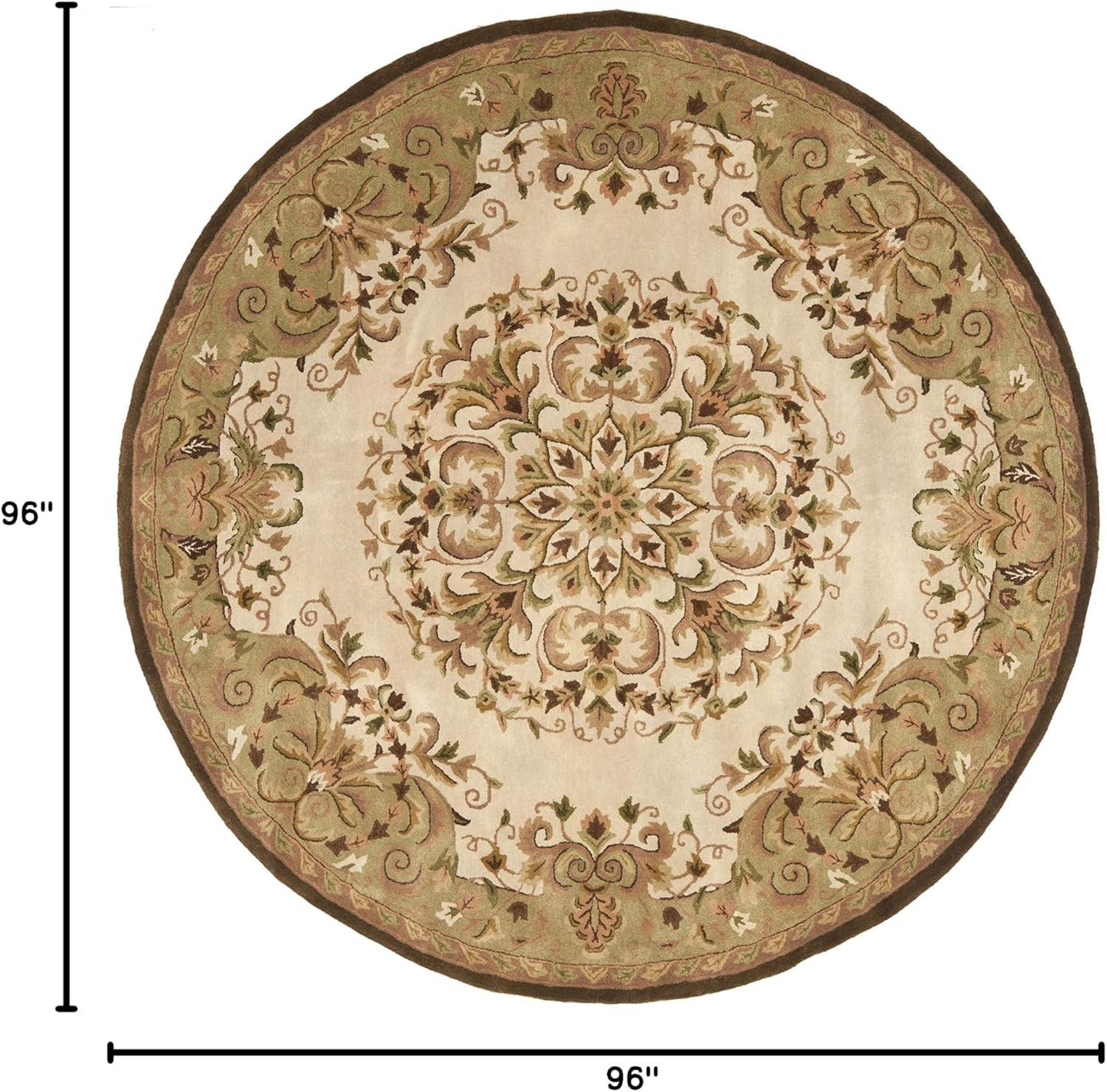 image:imageSAFAVIEH Heritage Collection Area Rug 5 x 8 Beige amp Green Handmade Traditional Oriental Wool Ideal for High Traffic Areas in Living Room Bedroom HG640ABeigeGreen