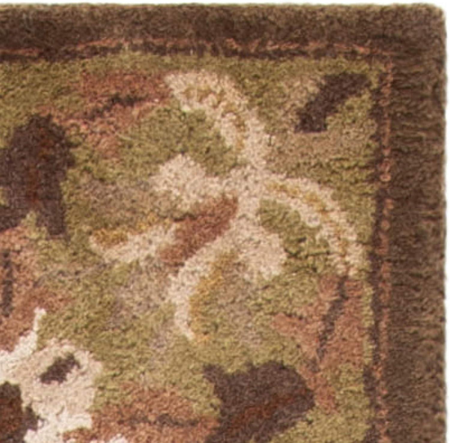image:imageSAFAVIEH Heritage Collection Area Rug 5 x 8 Beige amp Green Handmade Traditional Oriental Wool Ideal for High Traffic Areas in Living Room Bedroom HG640ABeigeGreen